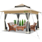 Carpa Plegable VOUNOT 3.6x3.6m con Laterales de Malla