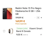 Xiaomi Band 8 + Redmi Note 13 PRO 8Gb 256Gb a 143€