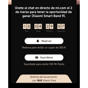Gana GRATIS Mi Points y 200€ en cupones Xiaomi 15