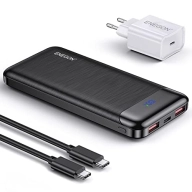 Cargador todo en uno: batería 10000 mAh y USB-C 20 W