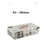 56 latas San Miguel especial a 0,24€ cada una