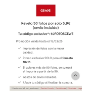 50 fotos por solo 5,9€ ¡envío incluido!