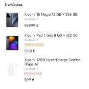 Xiaomi Pad 7 y Xiaomi 15: Cargador 120W, 648€ con mi points