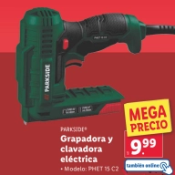 Clavadora y grapadora PARKSIDE para proyectos DIY.