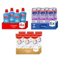 Pack de 6 Colgate + 6 geles Sanex + 4 enjuagues Colgate