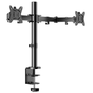 Soporte ajustable para 2 monitores de 13-32” en negro