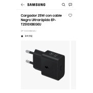 Cargador 25W Samsung + Cable - Precio 0,05€ con Points