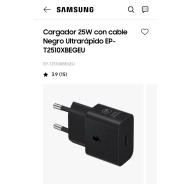 Cargador 25W Samsung + Cable - Precio 0,05€ con Points