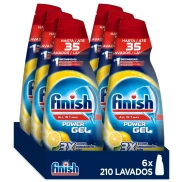 Lavados con Finish Max Power Gel de Limón, 210 usos