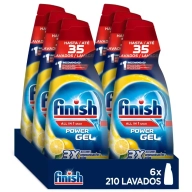 Lavados con Finish Max Power Gel de Limón, 210 usos