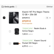 Xiaomi 14T Pro, Auriculares y Altavoz Bluetooth por 390€