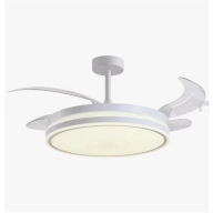 Ventilador de Techo BLANCO con Luz Led y Aspas Desplegables