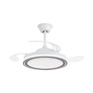 Ventilador de techo con luces LED regulables y palas retráctiles