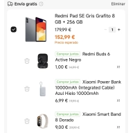 Pack Xiaomi: Tablet Redmi Pad SE 11, Auriculares, Powerbank y Band 8