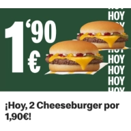 2 hamburguesas de queso por 1.90€